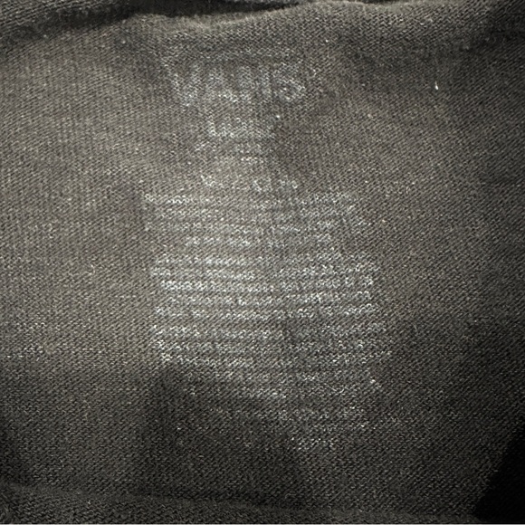Vans Off the Wall Kids Black Logo Flames Checkered Graphic T-shirt - Picture 3 of 4